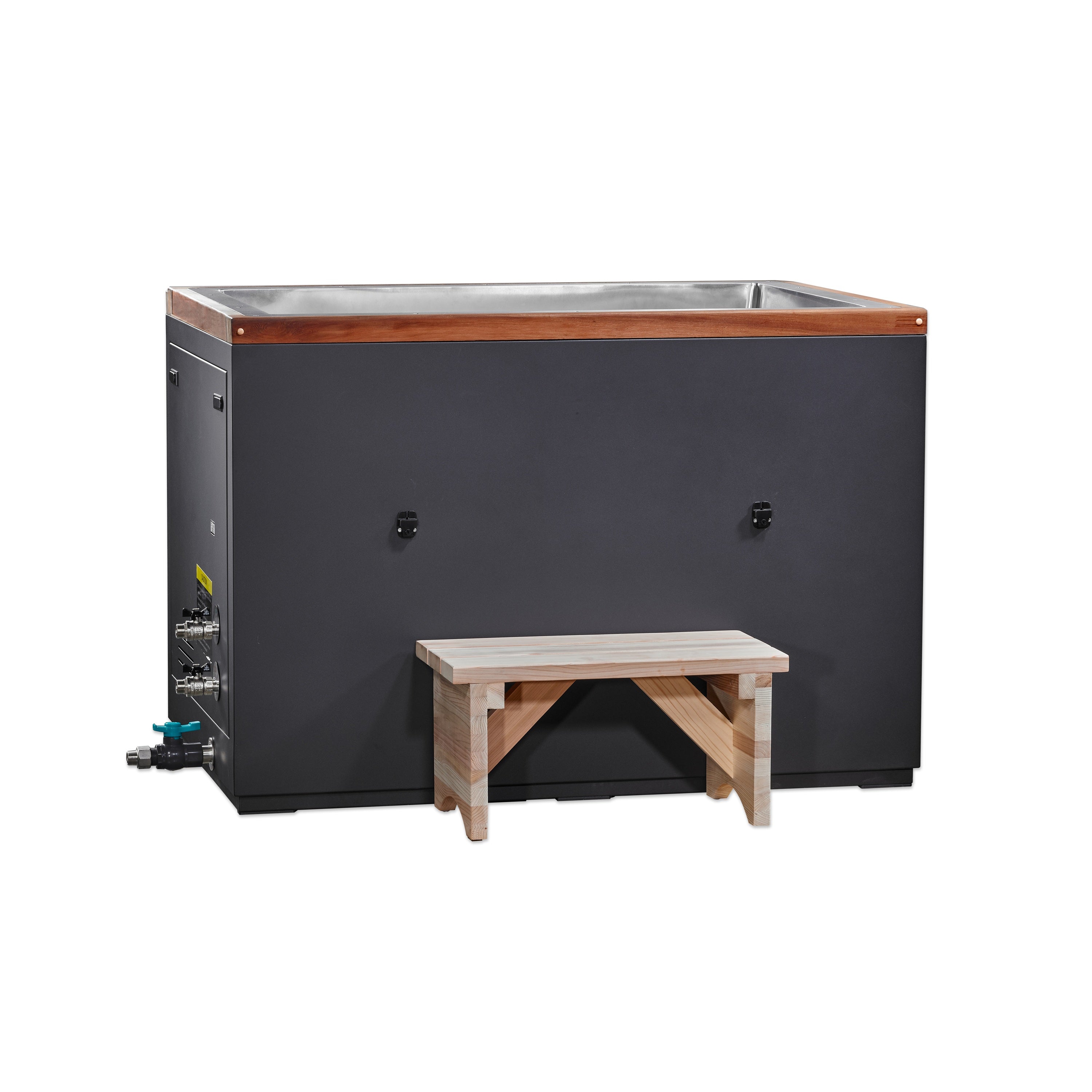DCT 304 Stainless Steel Cold Plunge with step and valves
