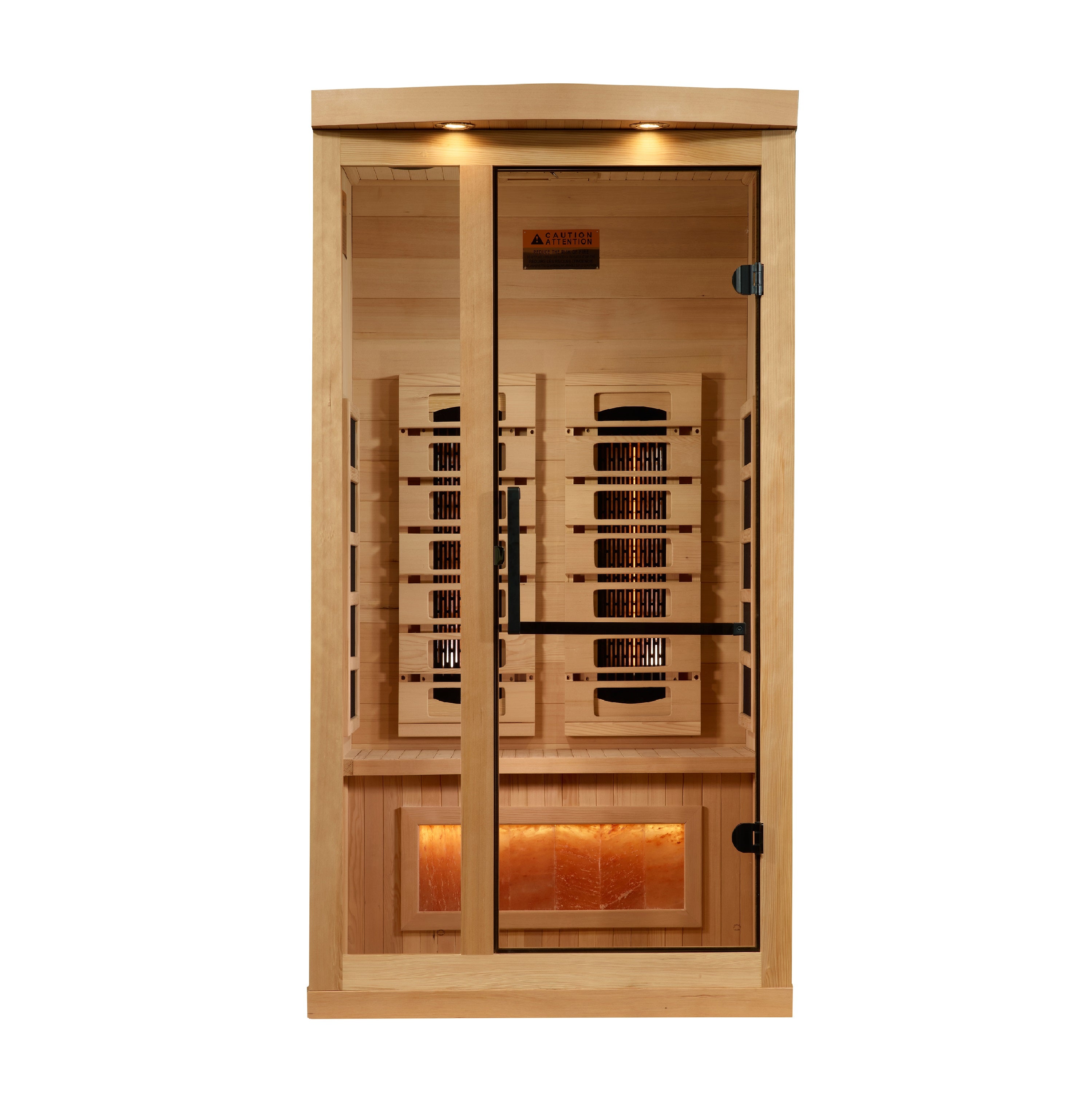 Golden Designs GDI-8010-03 1-2 Person Full Spectrum Infrared Sauna — front view white background