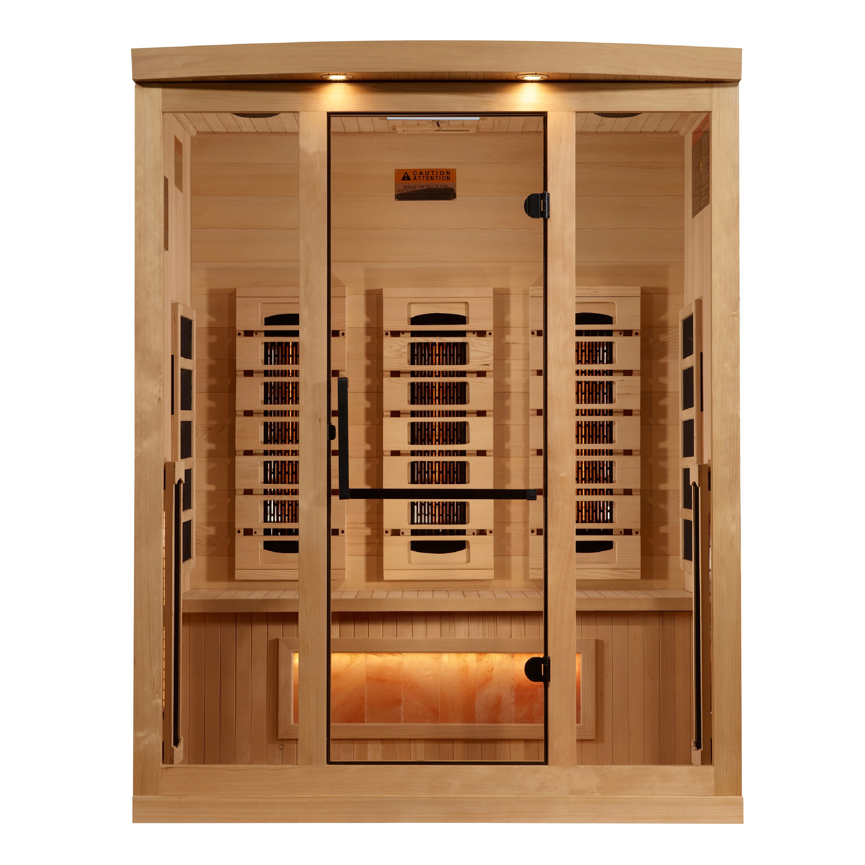 Golden Designs GDI-8030-03 3-Person Full Spectrum Infrared Sauna — front view white background