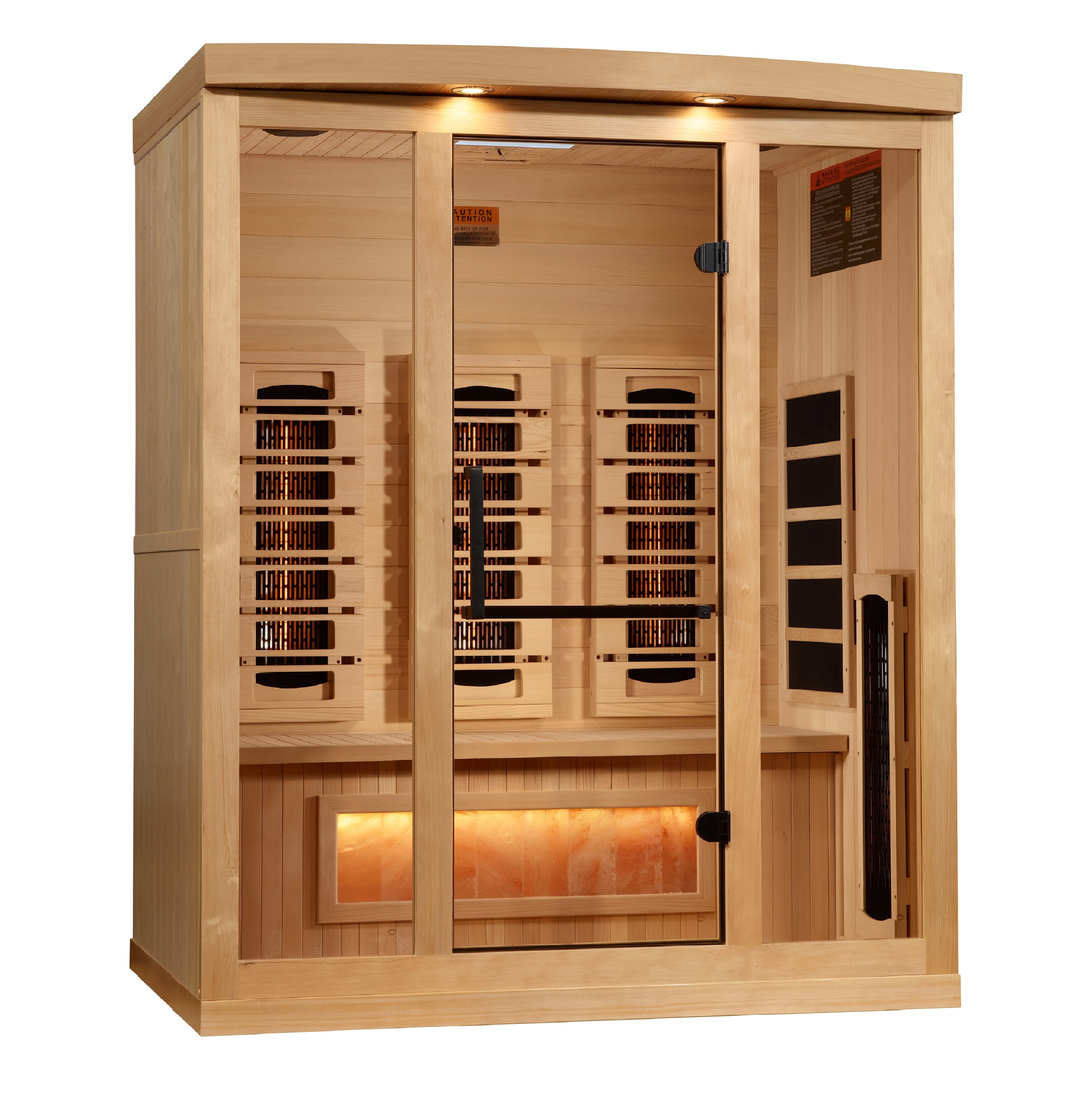 Golden Designs GDI-8030-03 sauna — side angle showing NIR heater