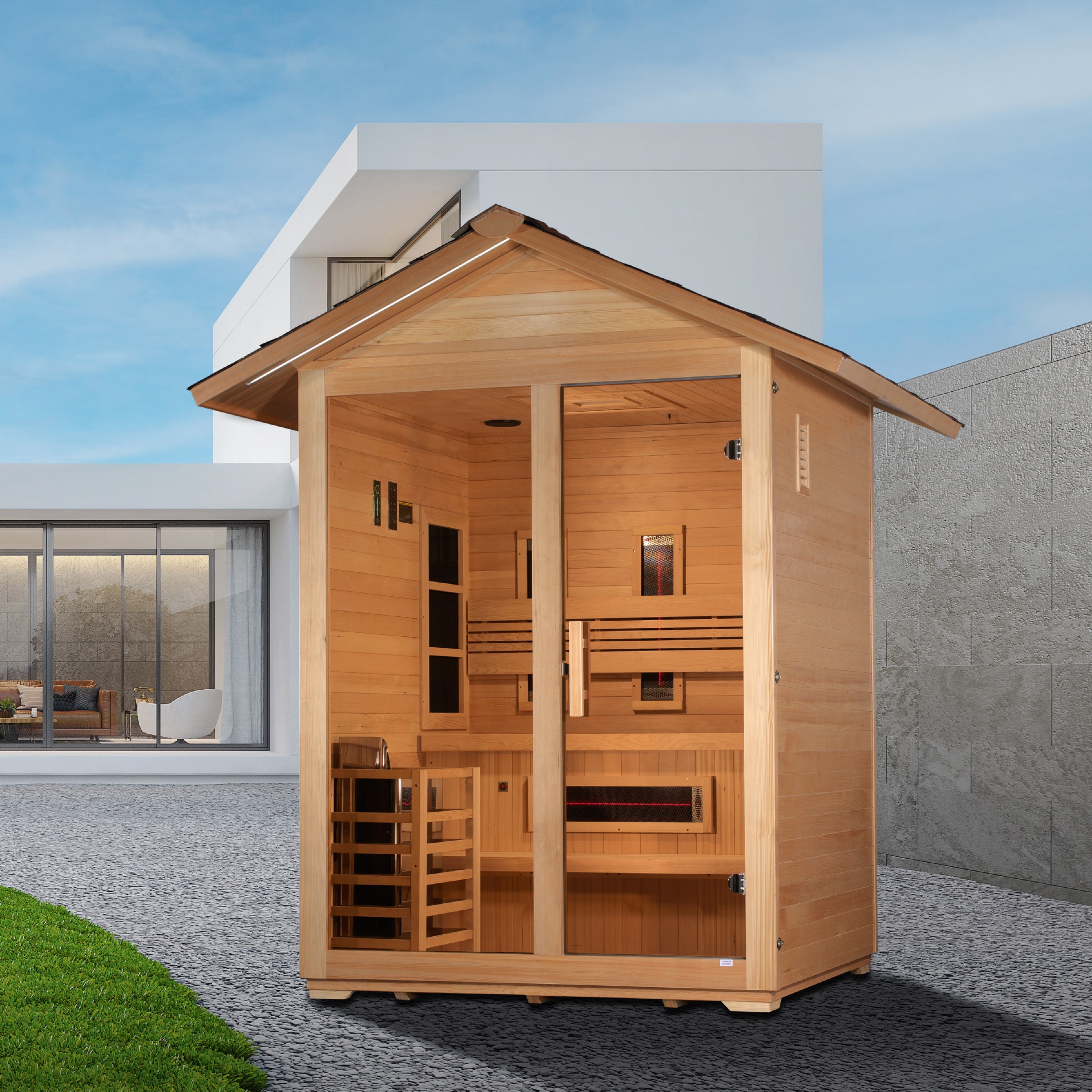 Golden Designs Carinthia Outdoor Hybrid Sauna main view