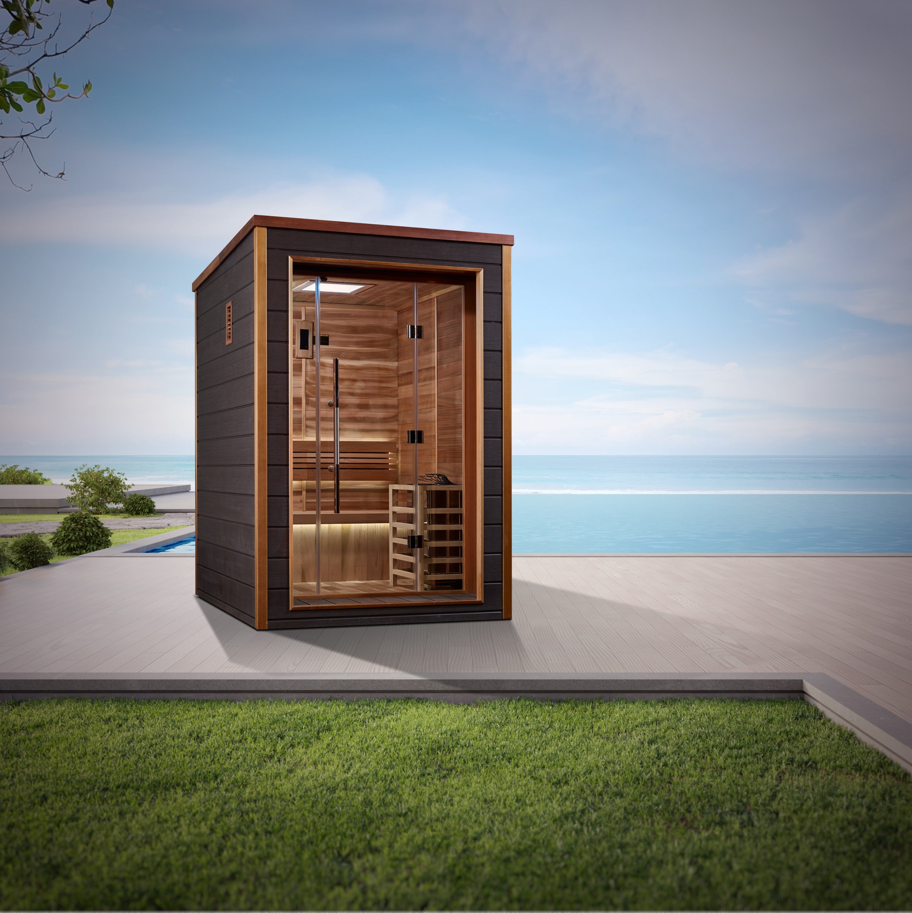 Golden Designs Narvik Outdoor Traditional Sauna main view