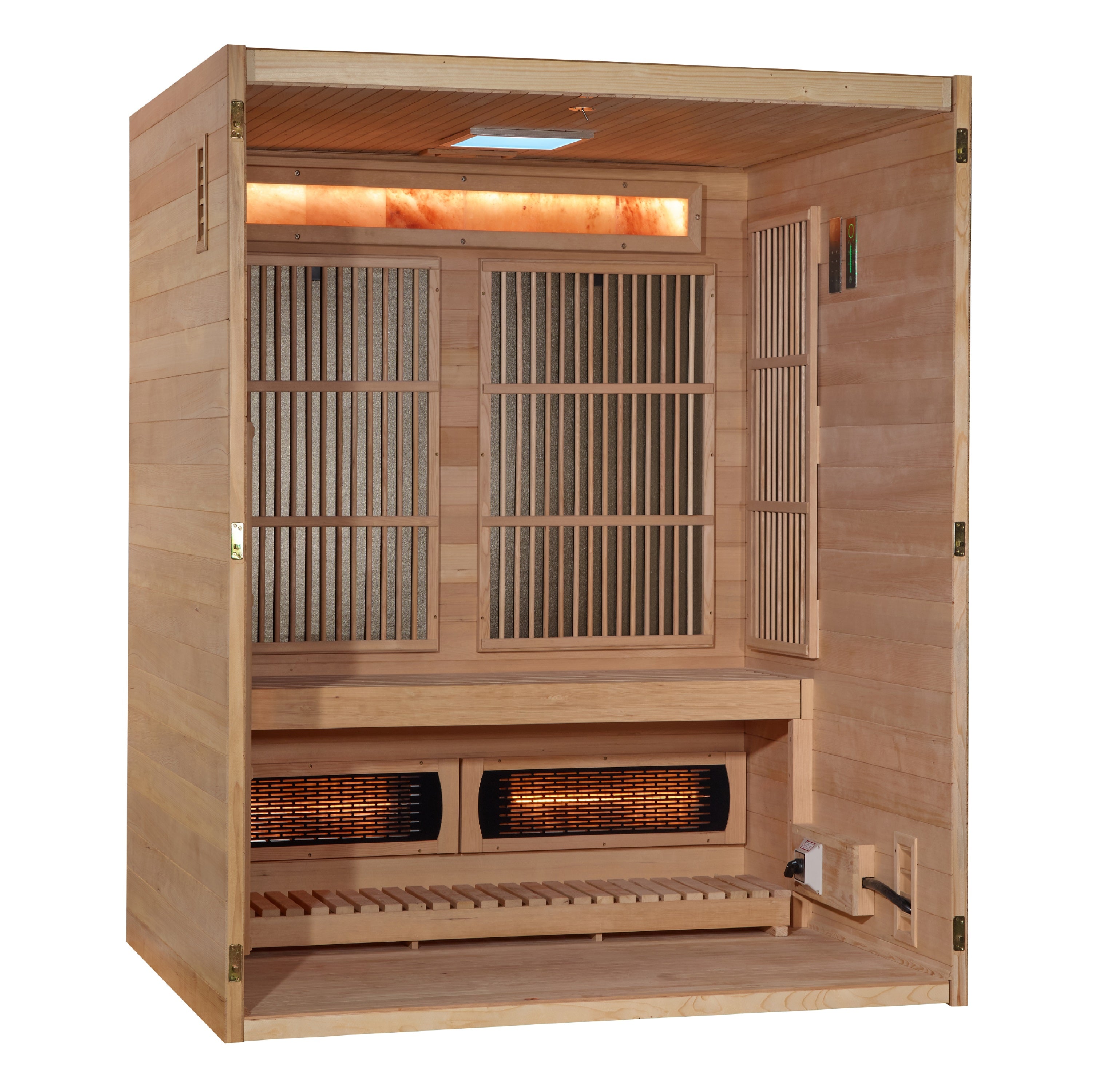 Golden Designs Soria GDI-8330-01 — angled view showing door and glass